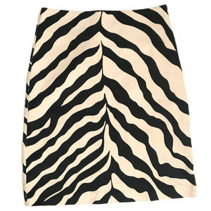 Isaac Mizrahi Zebra Print Corduroy Skirt A-Line Size 4 New